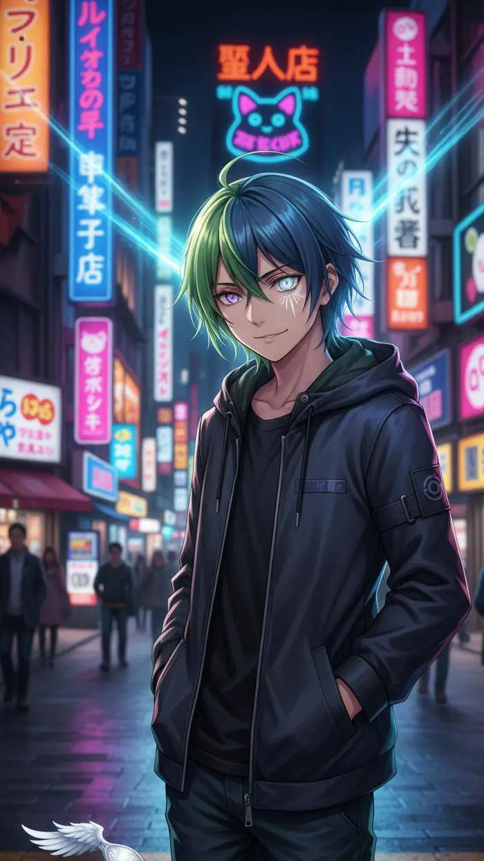 ai character: Meki Kitsune background