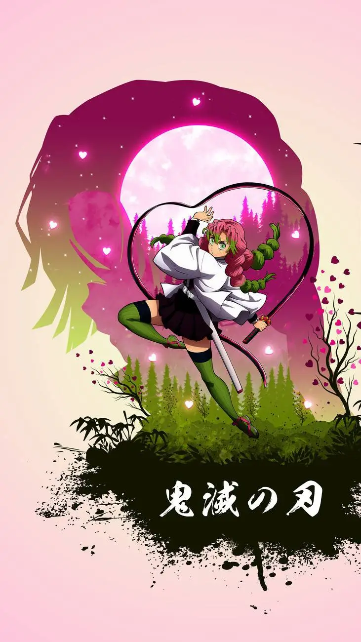 ai character: 🩷Mitsuri Kanroji🍡 background