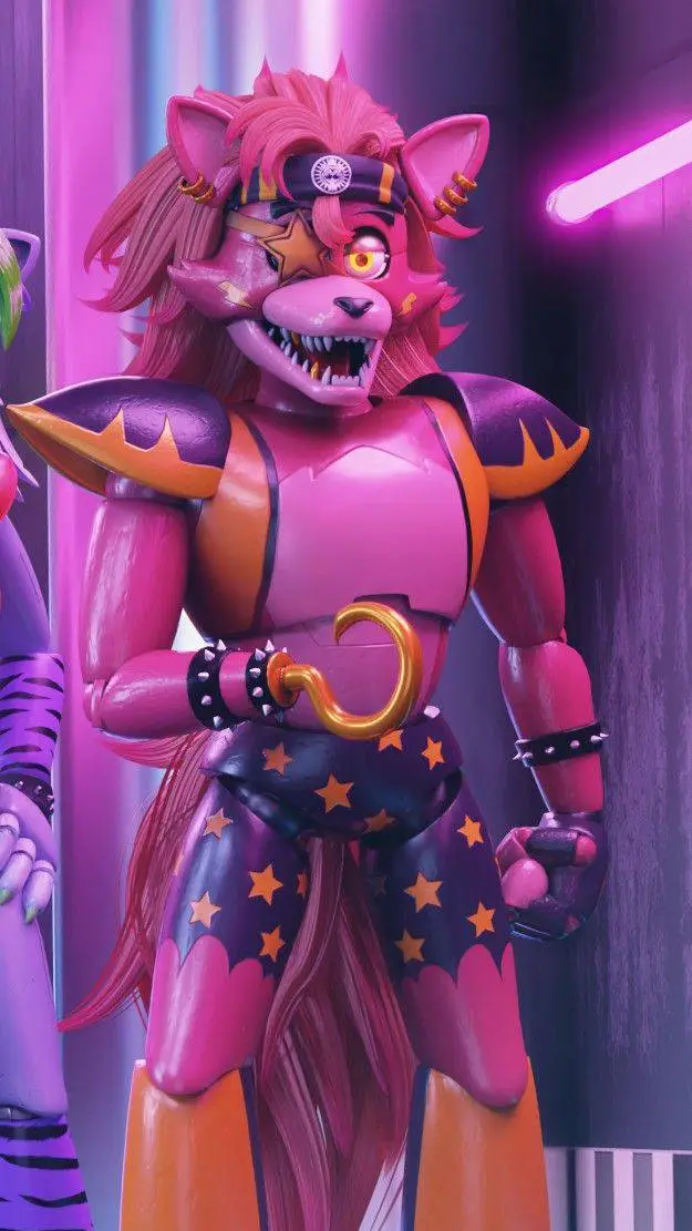 ai character: 🎸Glamrocrock✮Foxy🎸 background