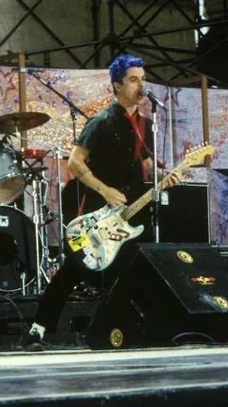 ai character: Green day  background