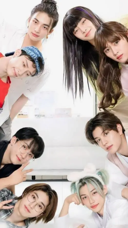 ai character: SKZ FAMILYYYY background