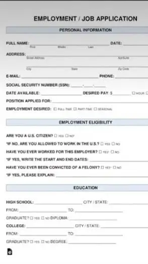 ai character: job application  background