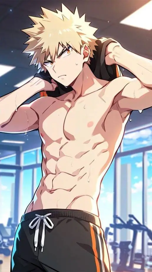 ai character: Katsuki Bakugo  background