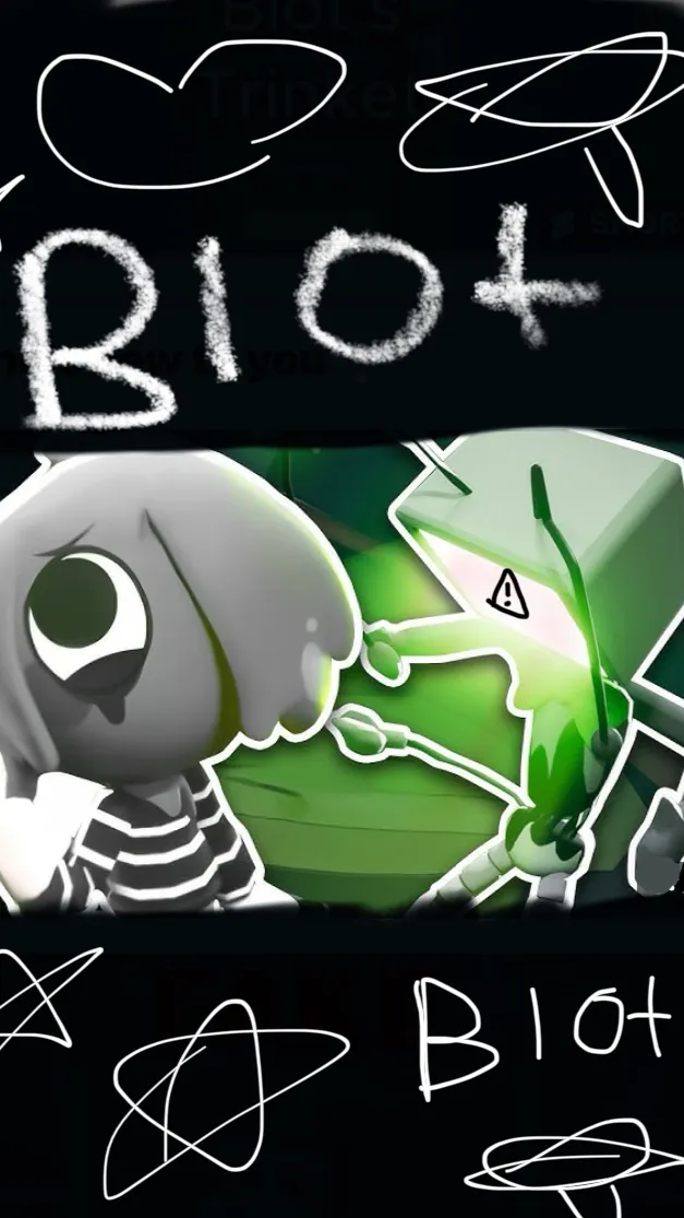 ai character: Blot/DANDYS WORLD background
