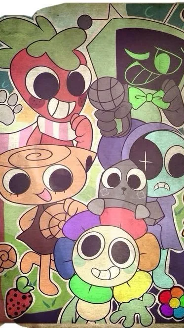 ai character: Dandys world!  background