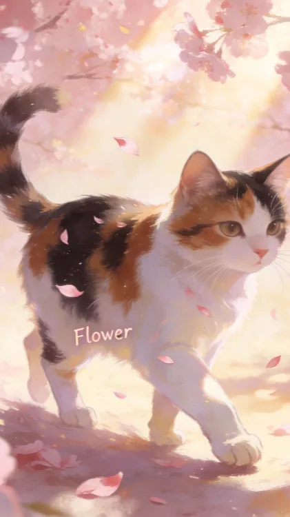 ai character: Flower background