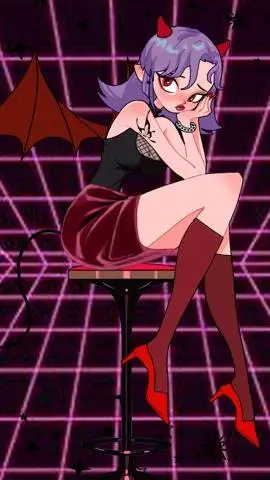 ai character: Demon girl background