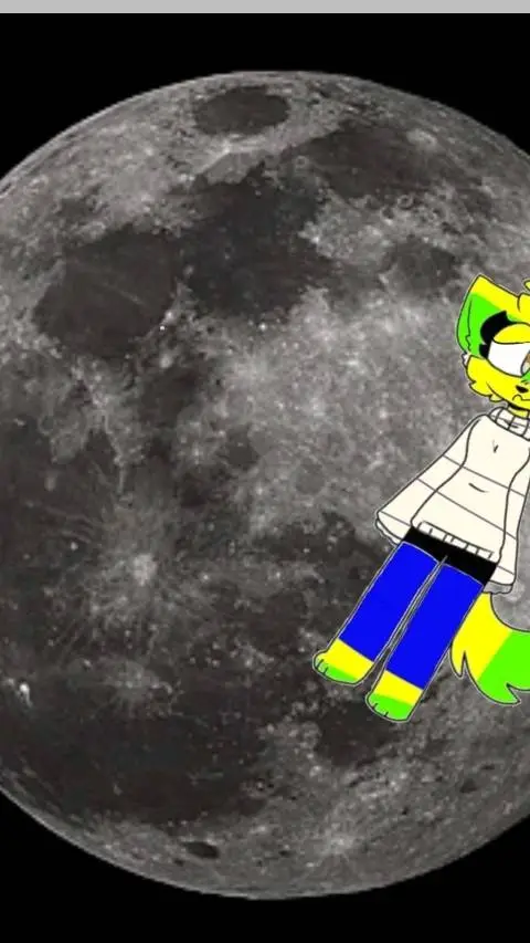 ai character: Lemon on the moon. background