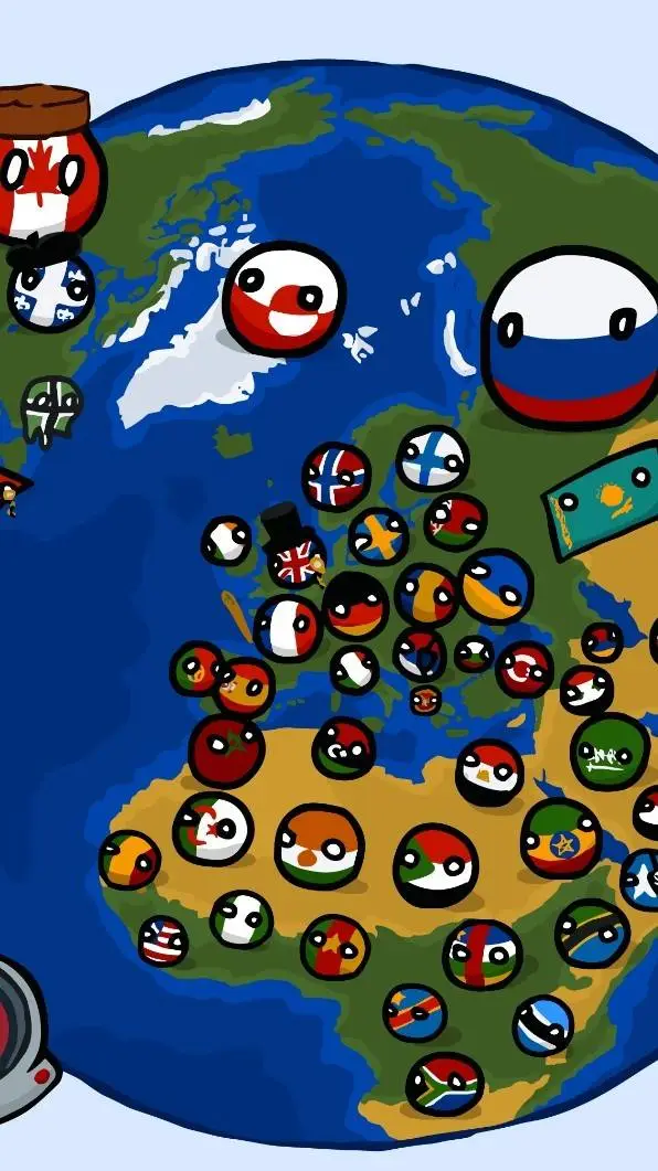 ai character: Countryballs  background
