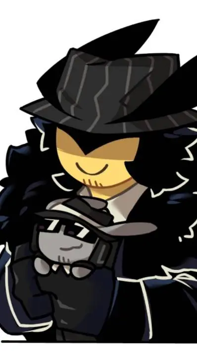 ai character: 🪙Double-Fedora🐰 background