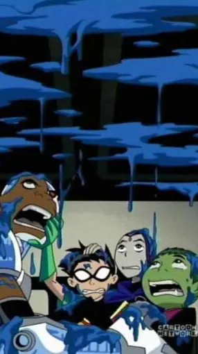 ai character: Blue mess background