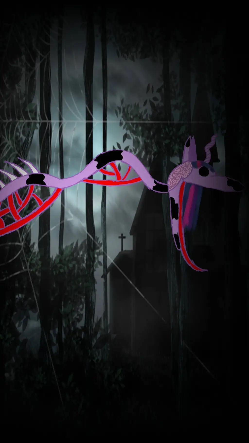 ai character: MLP infection AU background