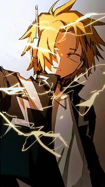 ai character: Denki Kaminari background