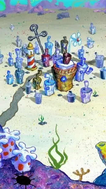 ai character: bikini bottom  background