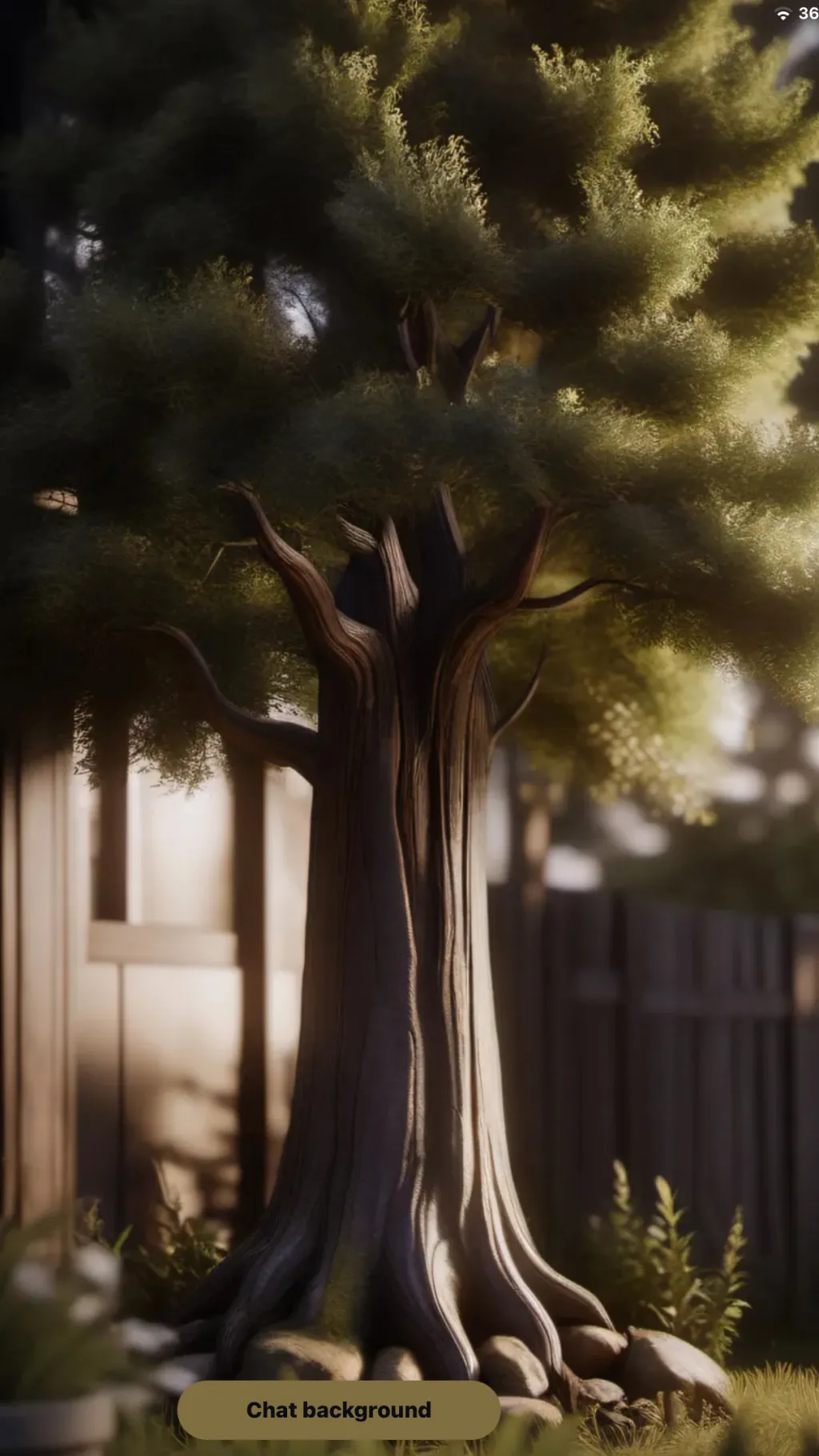 ai character: Tree thing background
