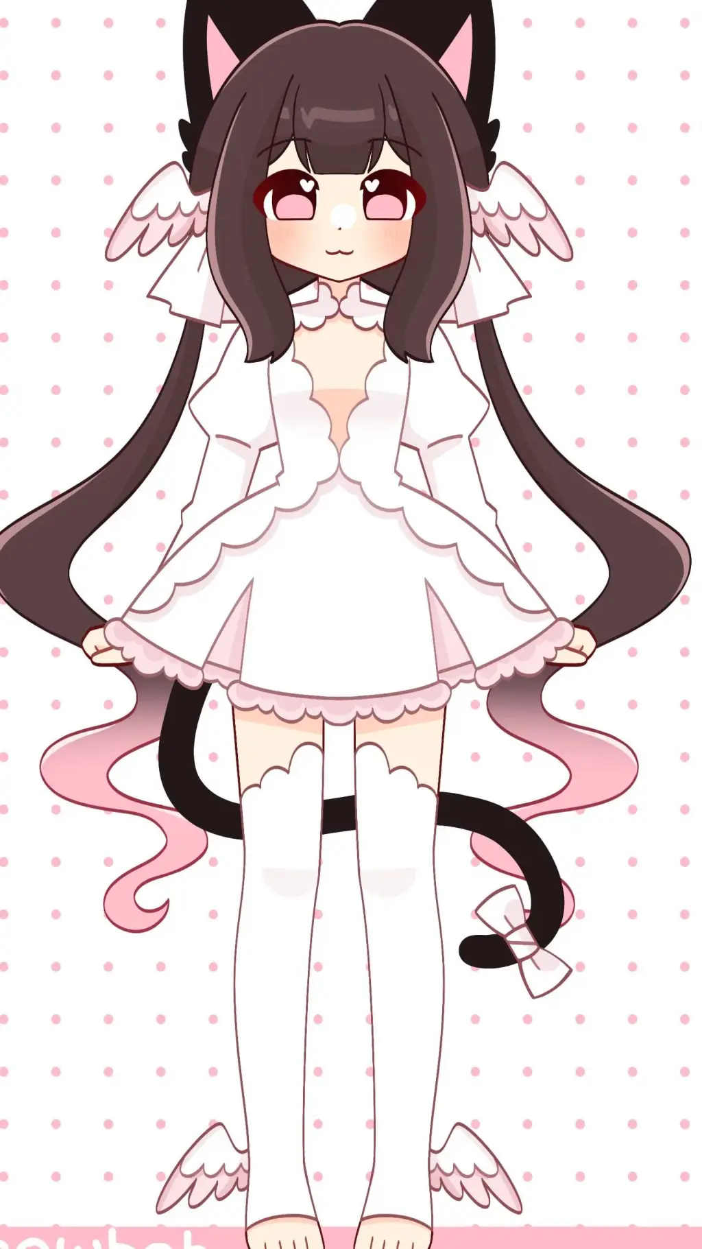 ai character: meowbah 🌸🎀🩷 background