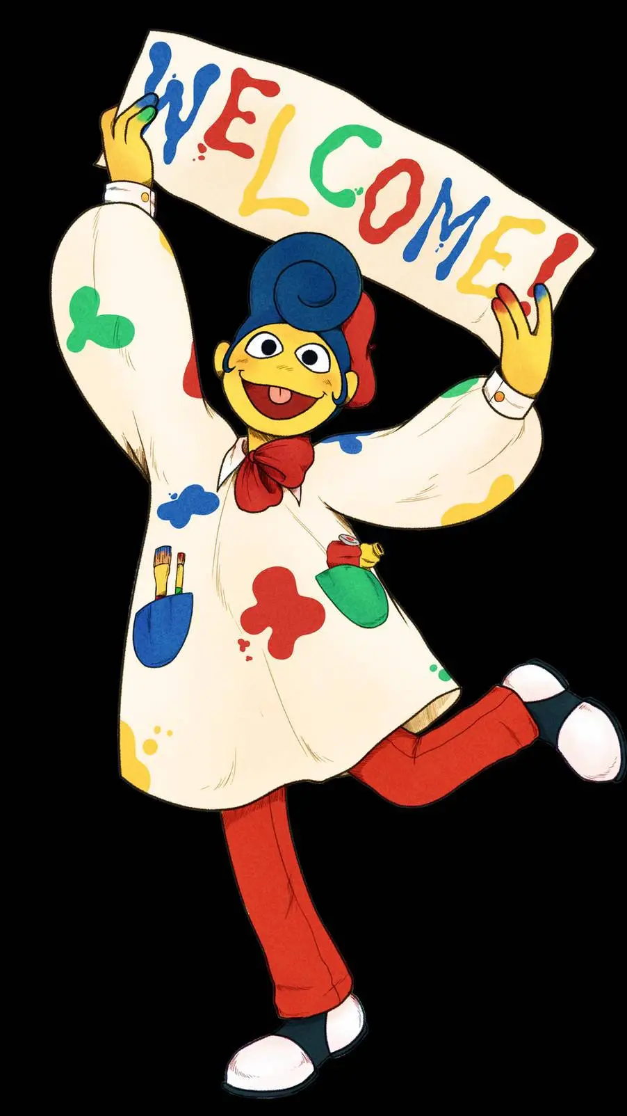 ai character: wally Darling  background