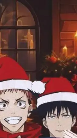 ai character: JJK Christmas  background