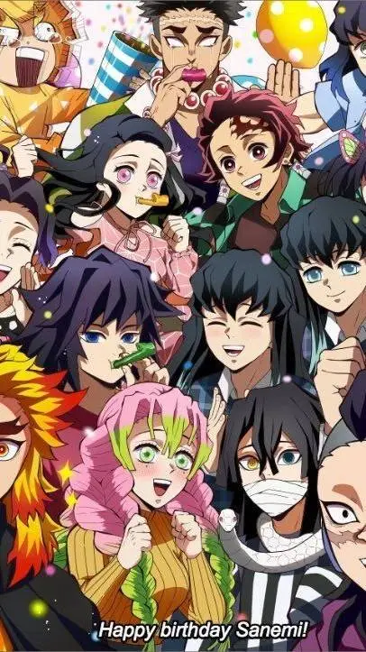 ai character: Kny birthday!!🎁🎉🎊 background