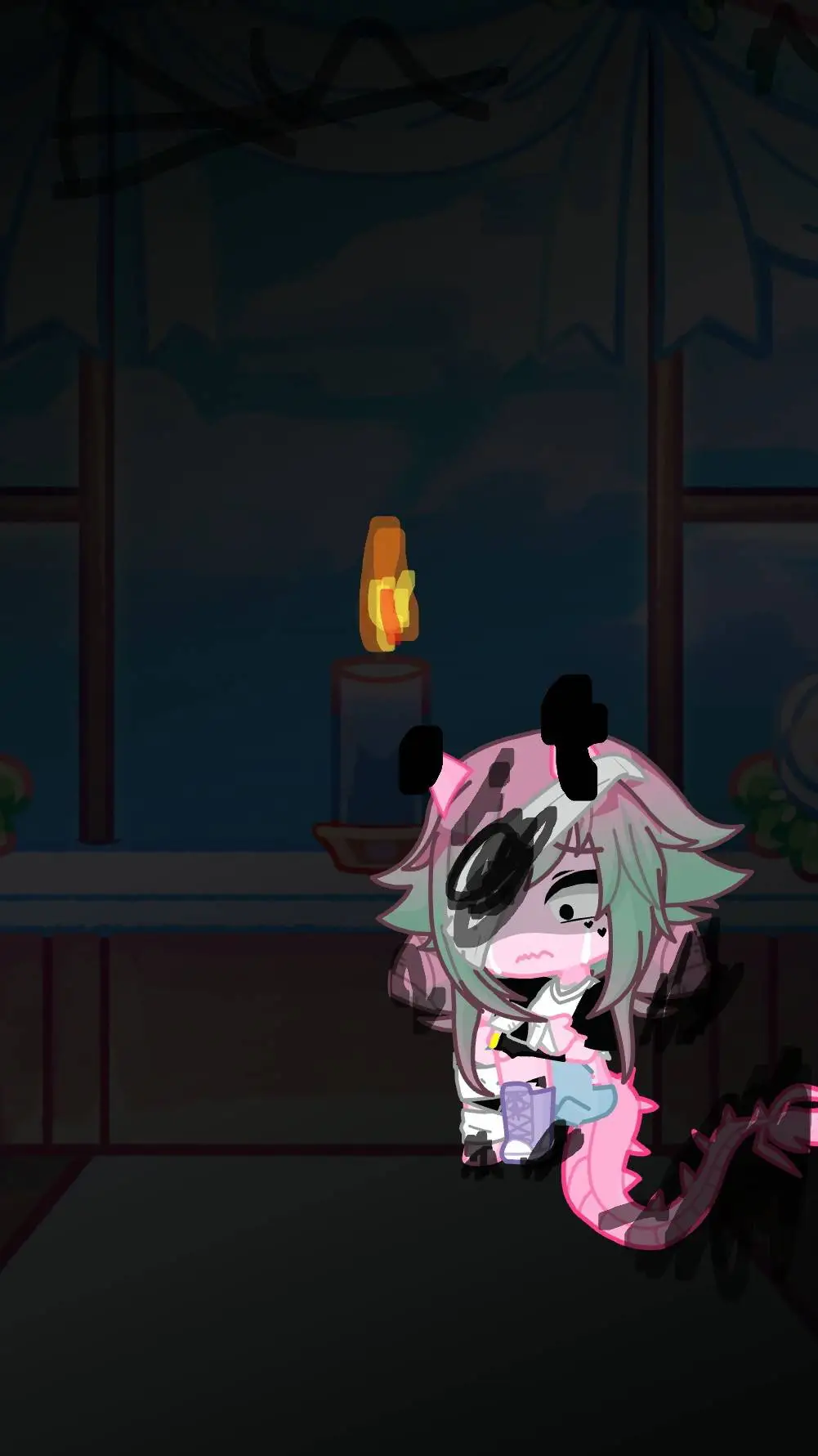 ai character: draggy dragonfruit background