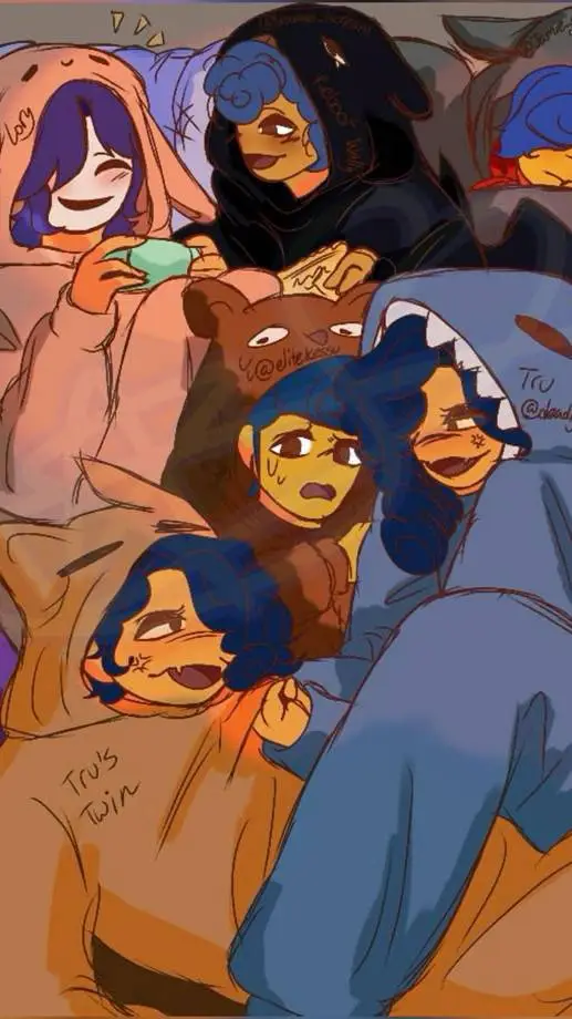 ai character: aus sleep over background