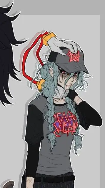 ai character: girl Dabi n shiggy background
