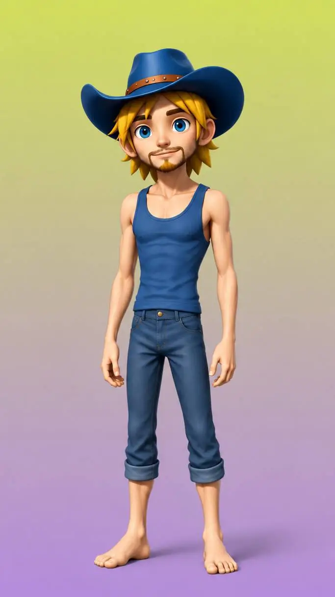ai character: cowboy Joe Rider  background