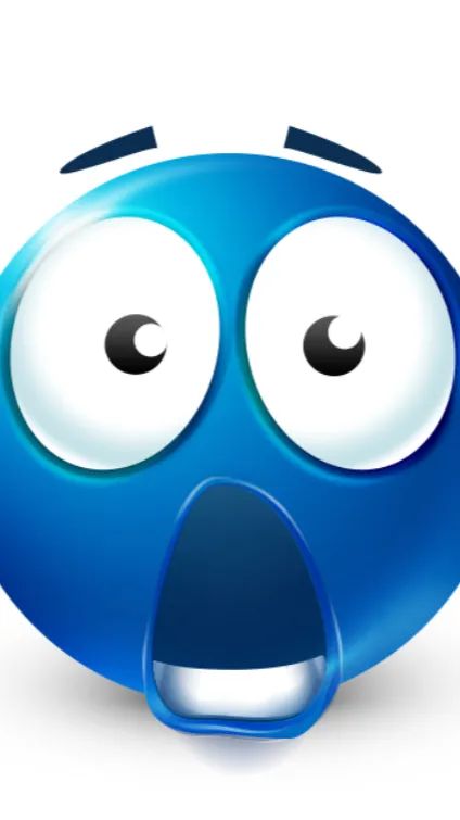 ai character: Blue Moji  background