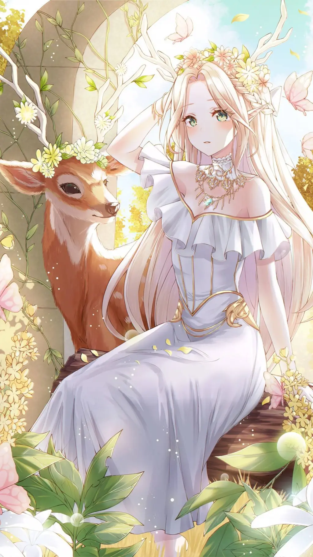 ai character: 🦋🌸Sylune Amemiya🦌✨ background
