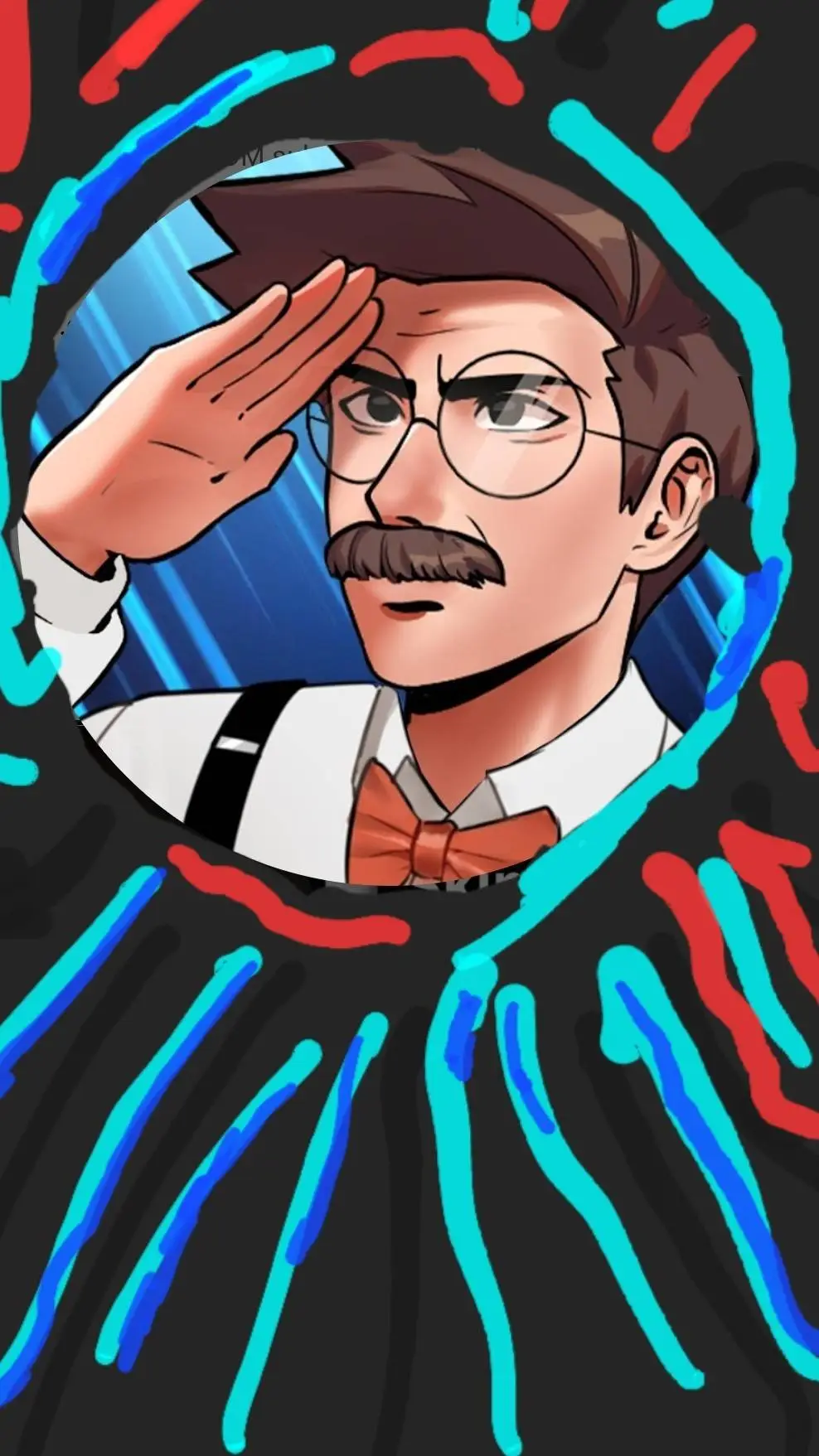 ai character: Drumsy background
