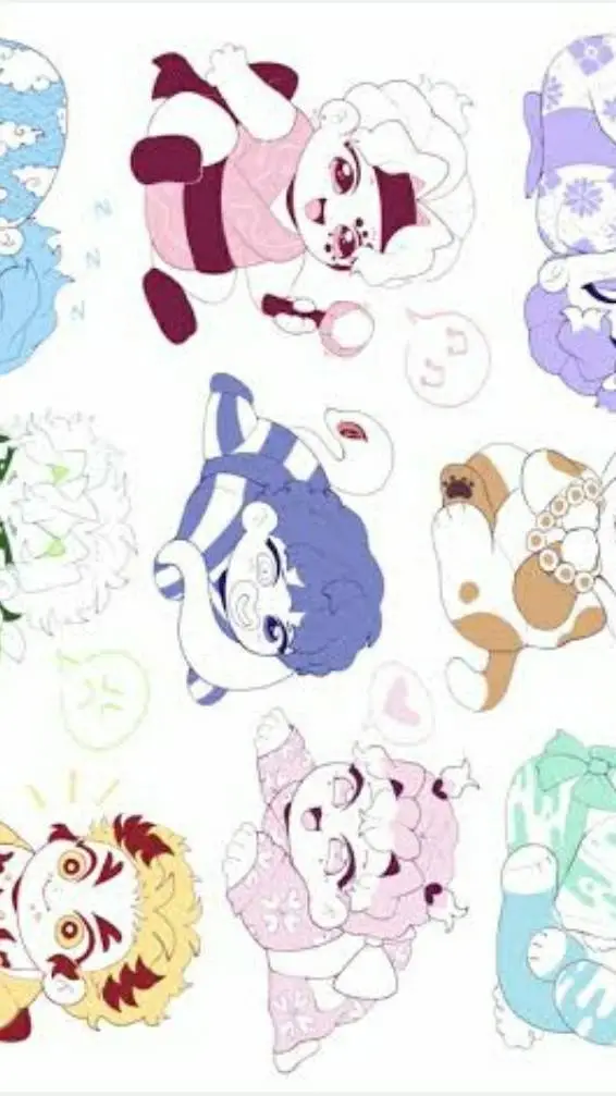 ai character: Baby Hashiras background