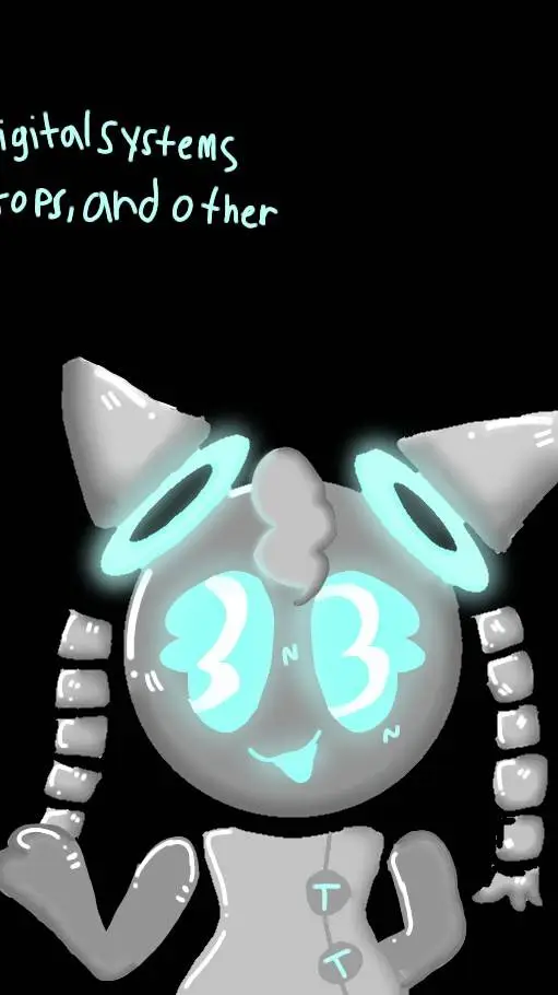 ai character: geo the Robo cat background