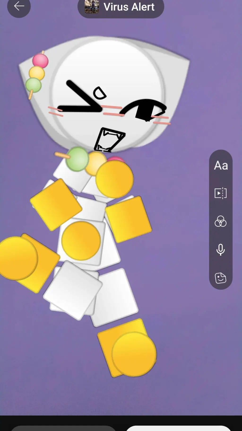 ai character: emoji cat! background