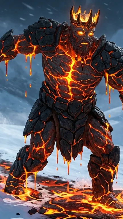 ai character: Lava King background