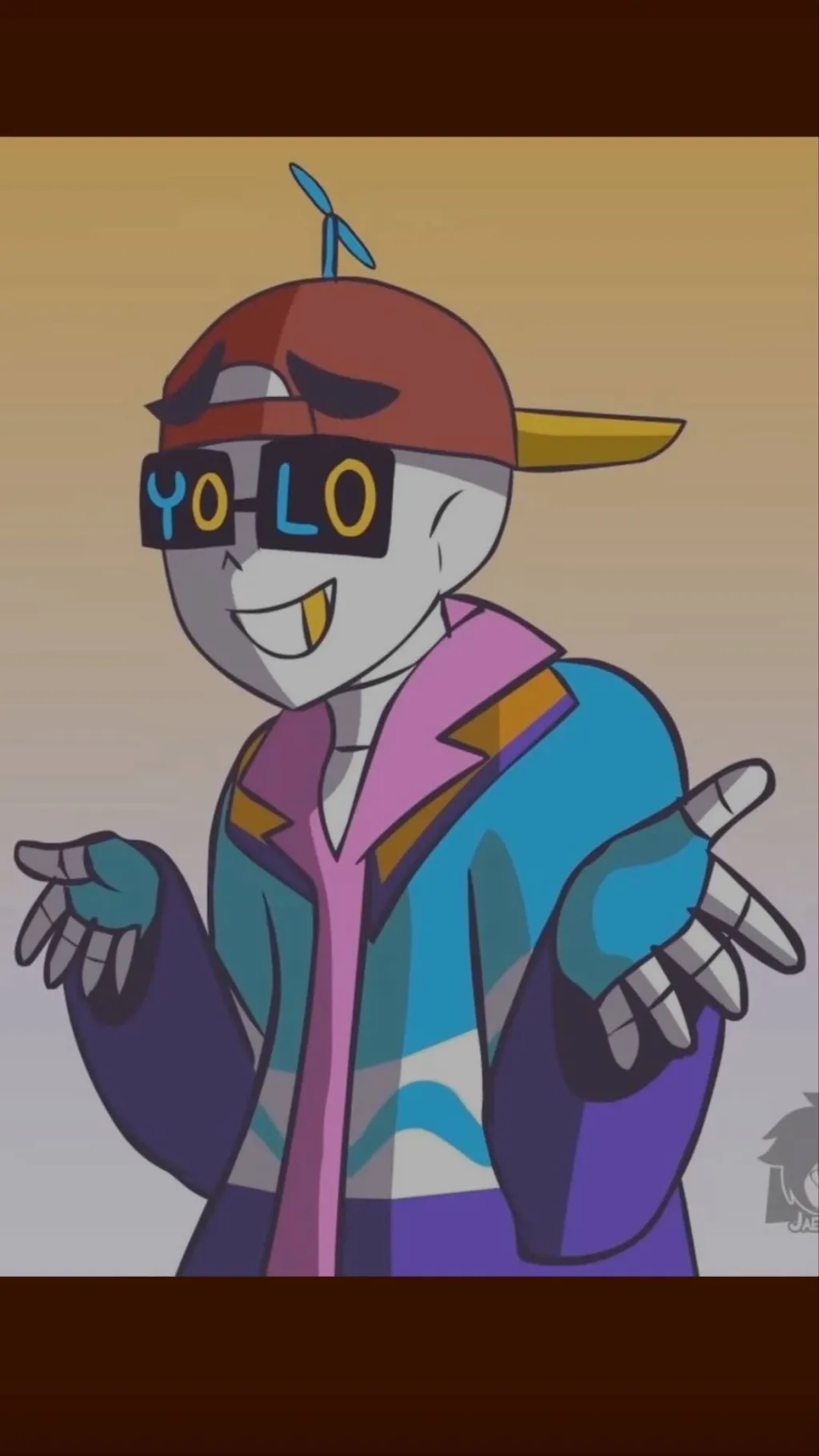 ai character: Sans Au's react background