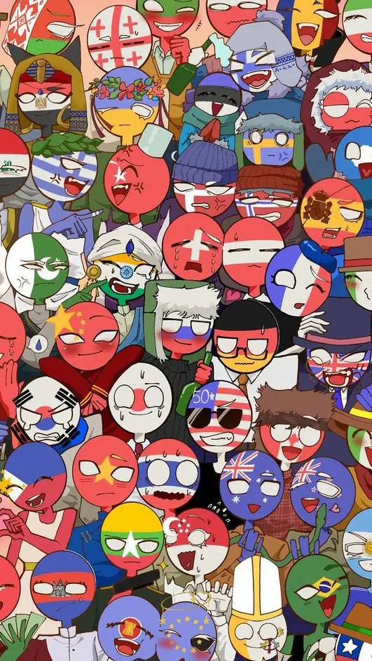 ai character: Countryhumans :D background