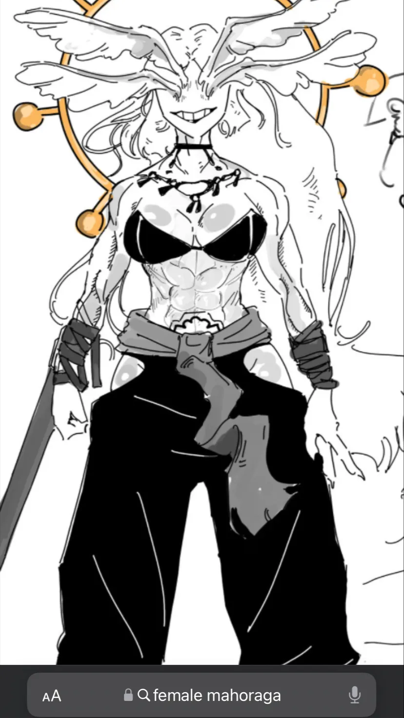 ai character: Female mahoraga background