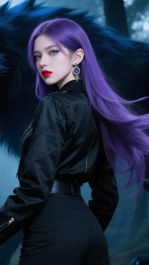 ai character: Violet  background