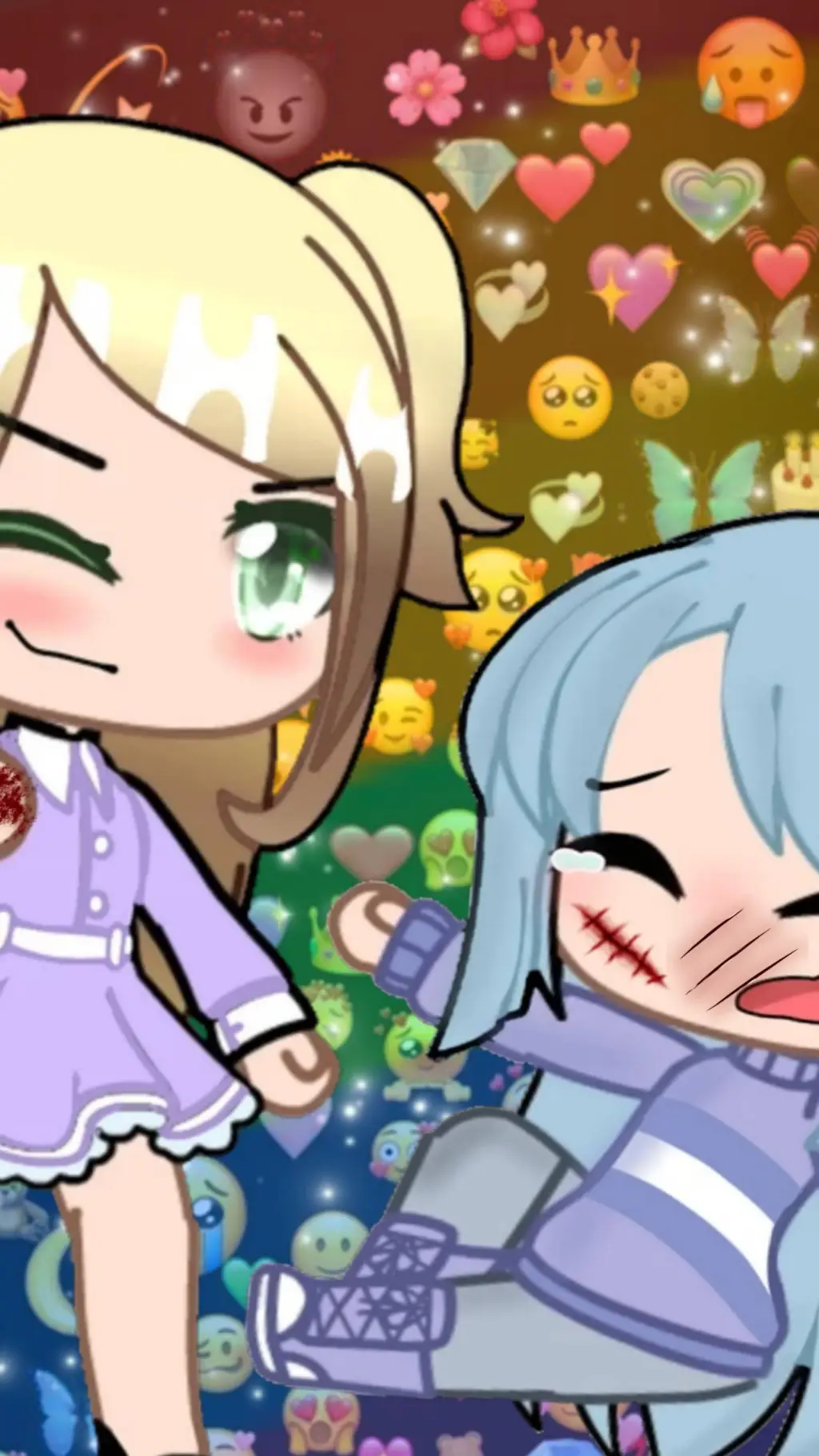 ai character: Amelia❤️and lily🤢 background