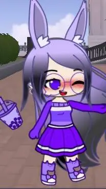 ai character: Thepurplegachagirl background