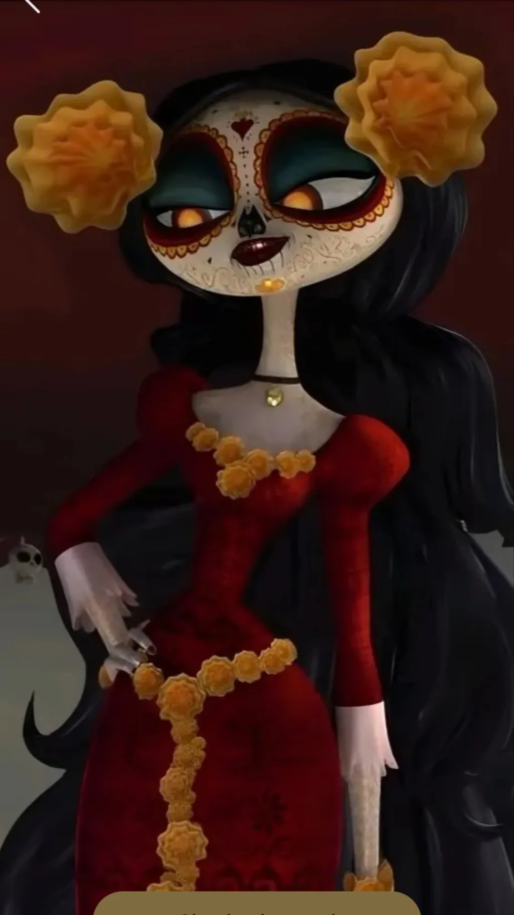 ai character: Là muerte  background