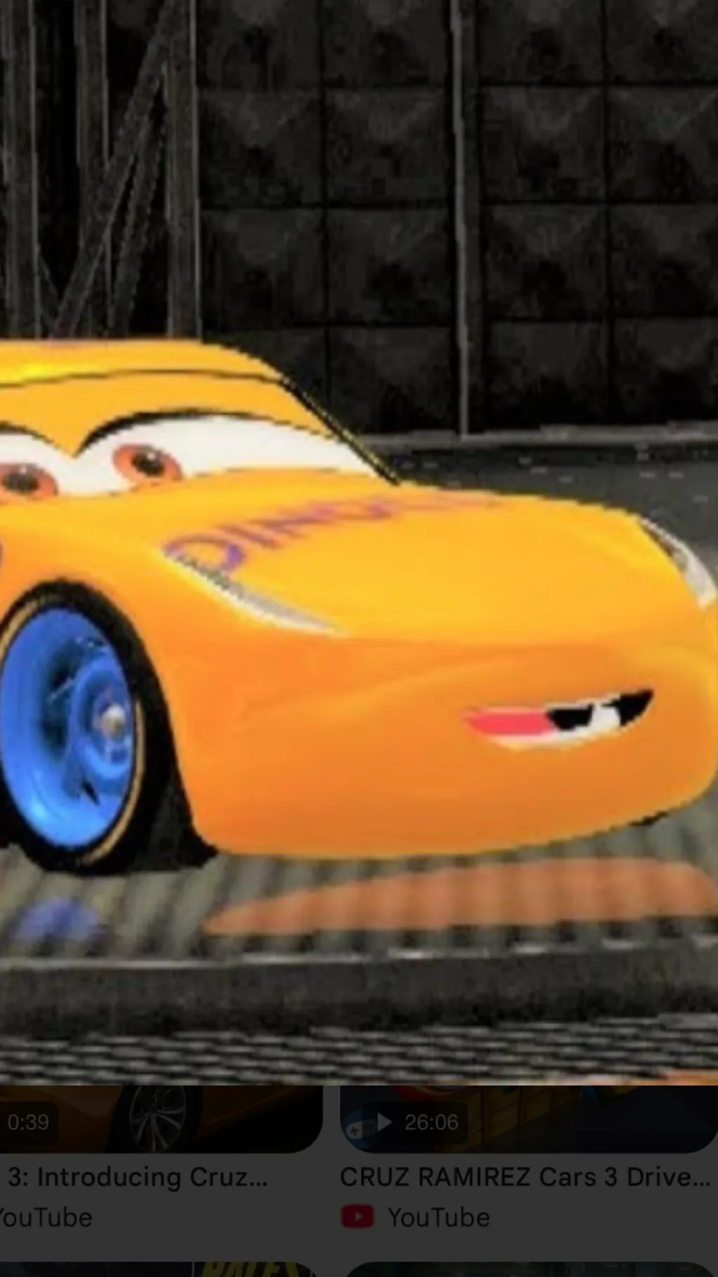 ai character: Cruz Ramirez  background