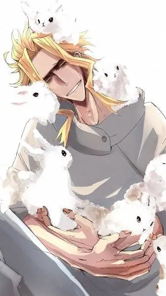 ai character: All Might (bunnies background