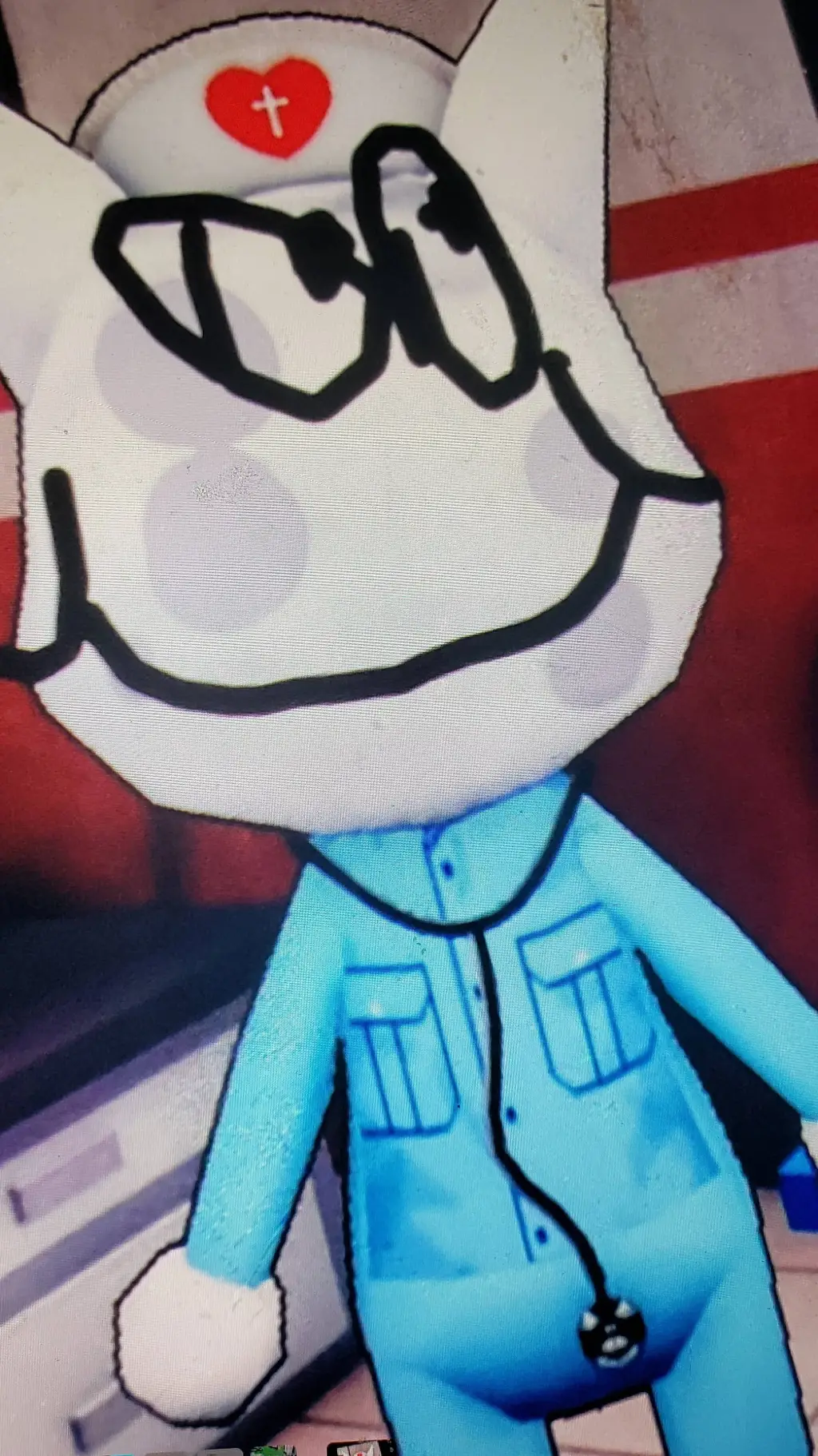 ai character: head nuse background