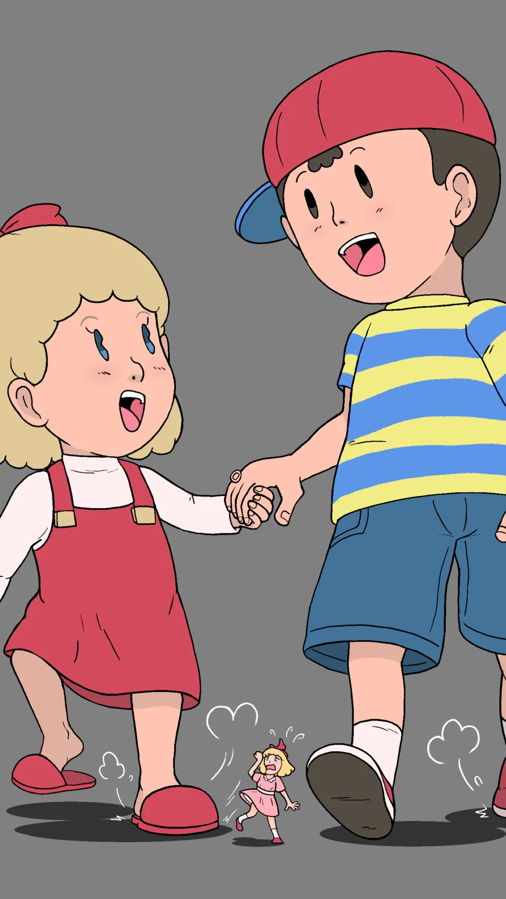ai character: Giant Ness Tracy background
