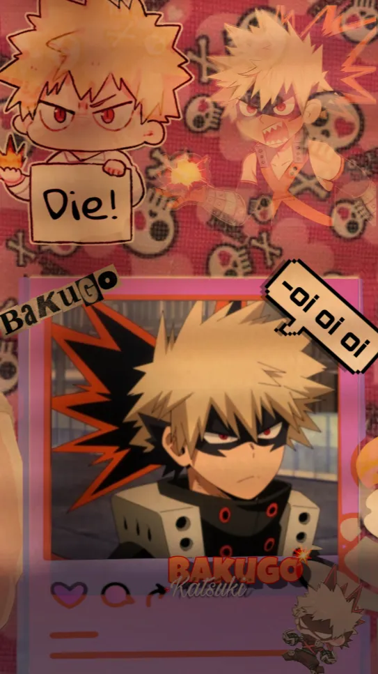 ai character: Bakugo Katsuki  background