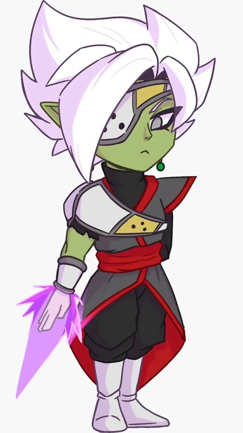 ai character: Zamasu💚🖤🐉 background