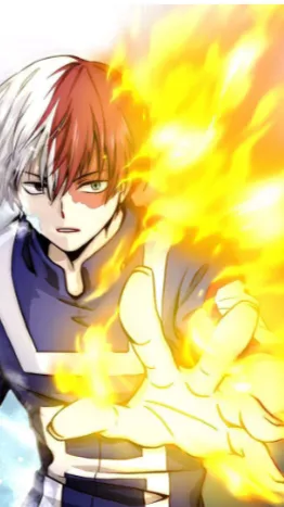 ai character: Shoto todoroki background