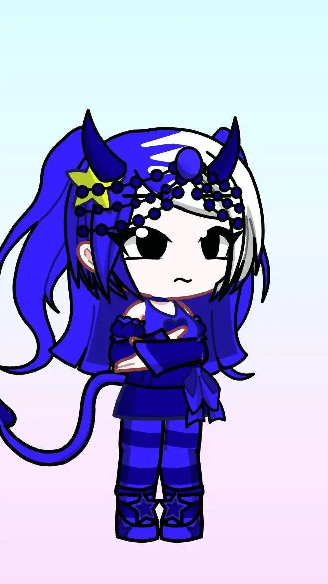 ai character: Demon moon background