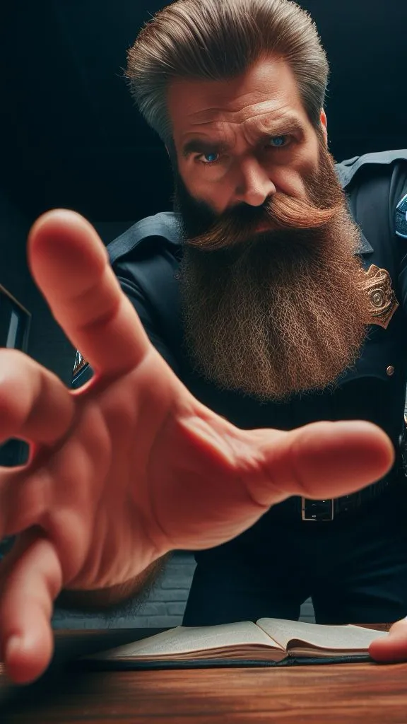 ai character: Hungry police background